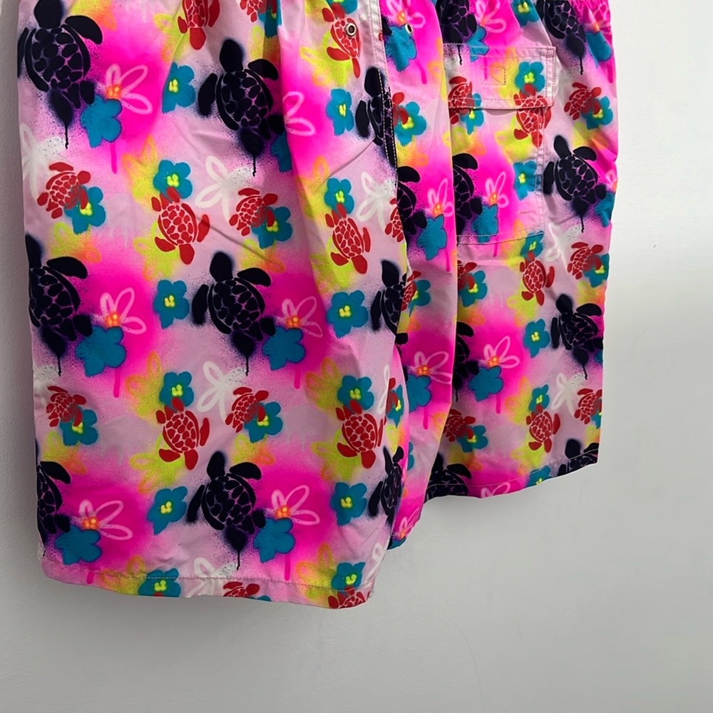 Vilebrequin Moorea Pink Okoa 1988 Turtles Graffiti Swim Shorts Men’s 4X-Large - Picture 6 of 11